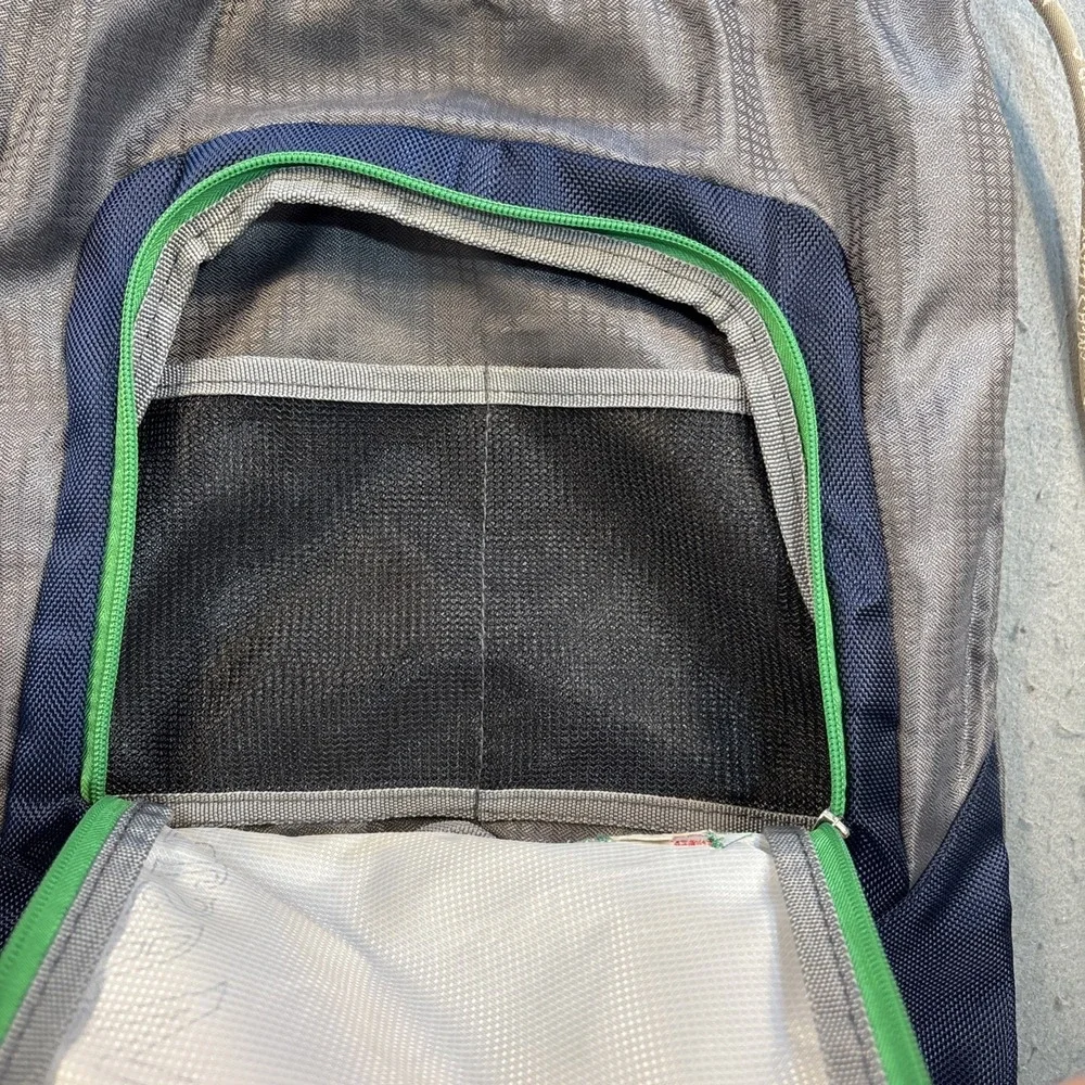 Augusta National Masters Golf Tournament Backpack Cinch Bag GRAY BLUE WHITE LOGO